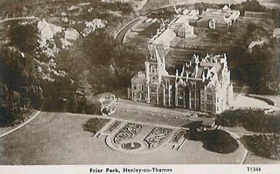 An aerial view of   Friar Park   which is located on the outskirts of Henley.
