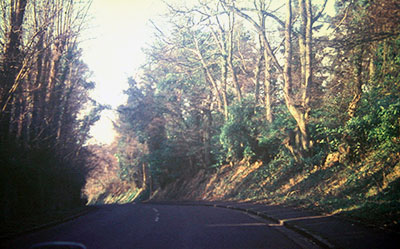 A view taken in the 1960s of the top of   Gravel Hill  .    Photo kindly provided by Roy Sadler.  