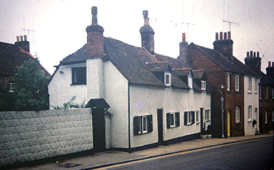 A view taken in the 1960s of residential houses along   Gravel Hill  .    Photo kindly provided by Roy Sadler.  