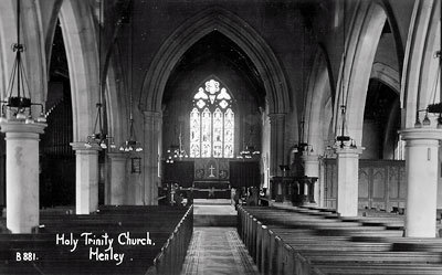 Looking down the main central aisle of   Holy Trinity Church   before the wooden pews were replaced with comfortable chairs.