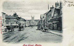 Old postcard of Market Place, Henley.