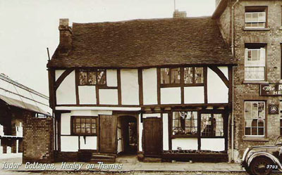 Two Tudor Cottages along   New Street   next to The Rose and Crown.