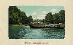 Old postcard of Phyllis Court, Henley.