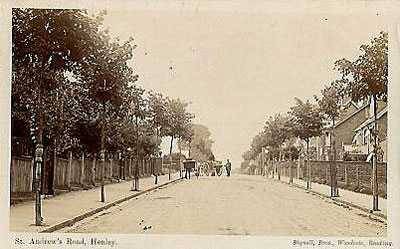   Saint Andrews Road   when the avenue of trees were mere saplings compared to what they are now.
